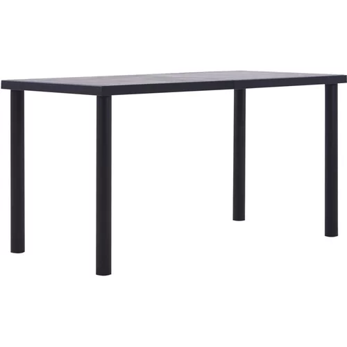  Jedilna miza črna in betonsko siva 140x70x75 cm mediapan