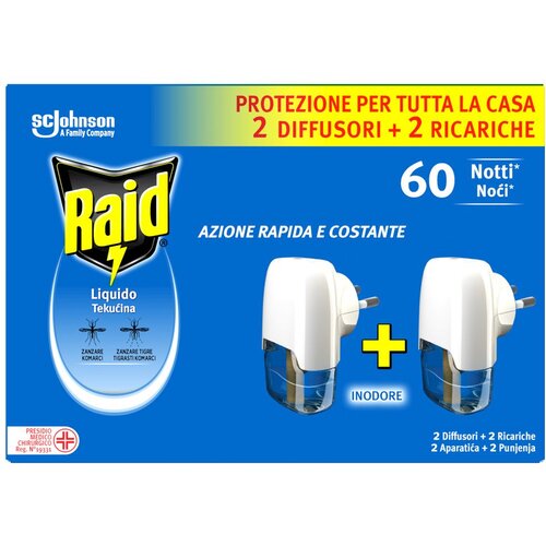 Raid električni aparatić s tekućinom duo pakiranje Slike