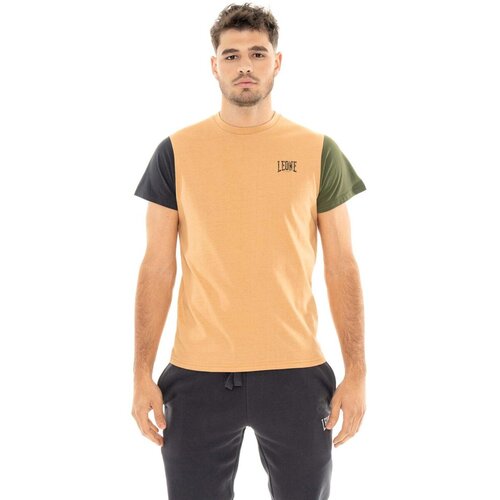 Leone 1947 Majice s kratkimi rokavi Man T-Shirt Short Sleeves Color Block Kostanjeva Cene