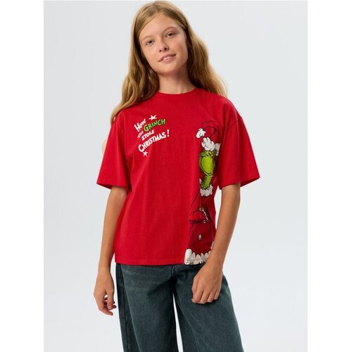Sinsay Pamučna majica s božićnim motivom Grinch Slike