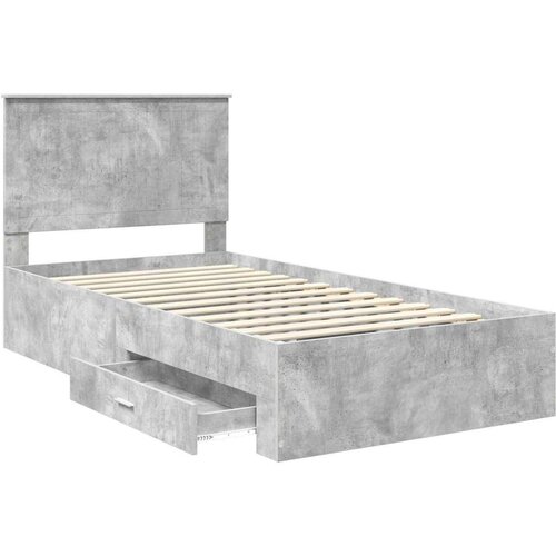  Okvir za krevet s uzglavljem Betonski sivi 100 x 200 cm Slike