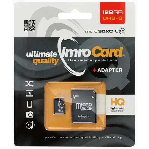  Spominska kartica 128GB Imro microSD class 10 UHS-3 + adapter