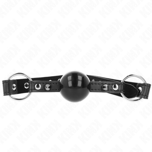 Kink Gag With Tip Rivet And Snap Lock Black (4 Cm) Slike