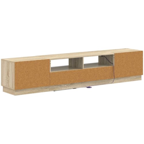  LED TV kabinet HOORN 3 kom. Hrast sonoma Konstruirano drvo Smeđa 100 x 35 x 40 cm Slike