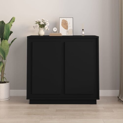 vidaXL Komoda crna 80 x 34 x 75 cm od konstruiranog drva Cijene