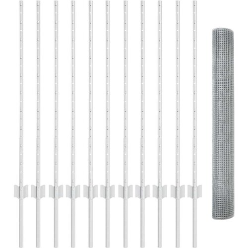 vidaXL Set ograde od kokošje žice Set od 2 Pocinčani čelik 25 x 1 m Cijene