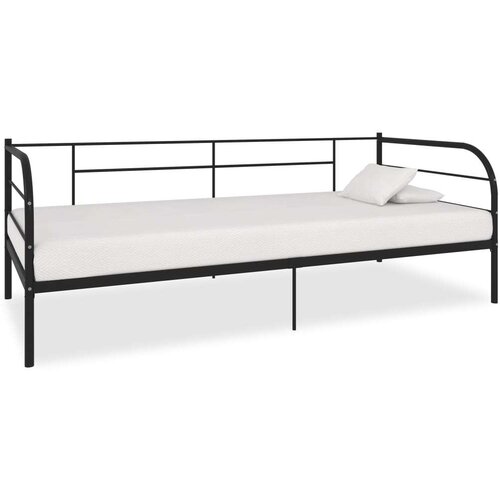  Posteljni okvir za dnevno posteljo črn kovinski 90x200 cm, (20606528) Slike