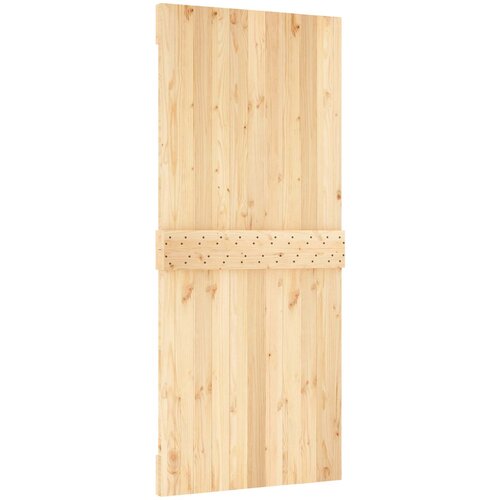  Klizna vrata Prirodna i bijela 90 x 210 cm Čvrsta borovina Slike