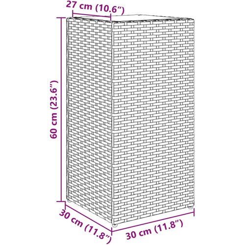  Vrtna sadilica siva 30 x 30 x 60 cm od poliratana Slike