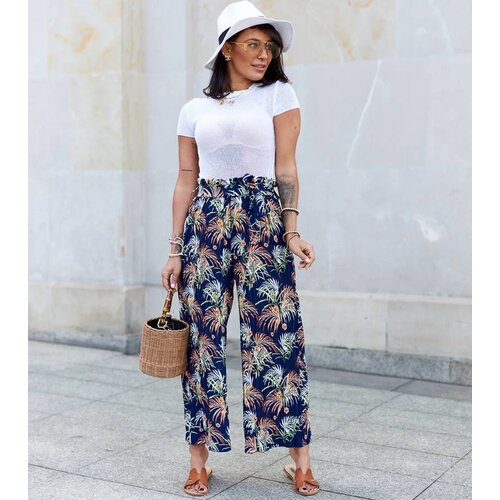UR/CEO Navy wide pleated women's pants Sijam Cijene