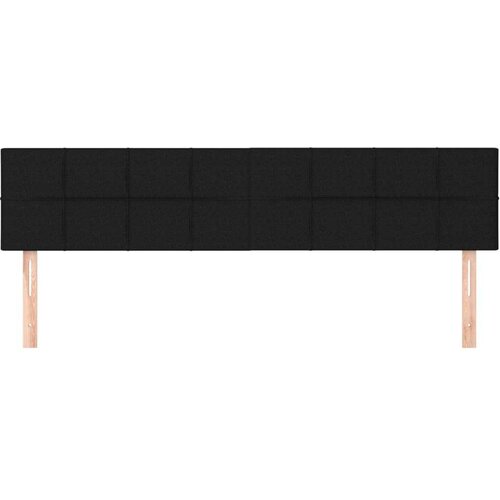  Uzglavlja 2 kom crna 90x5x78/88 cm od tkanine Slike