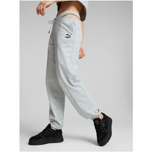 Puma Light Grey Women's Annealed Sweatpants with Cutouts - Women