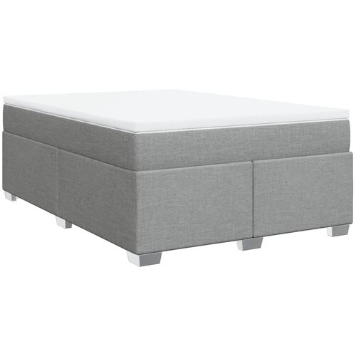 Maison Chic Box spring postelja - Vzmetna postelja z vzmetnico svetlo siva 160x200 cm žamet SL24434, (21890907) Cene