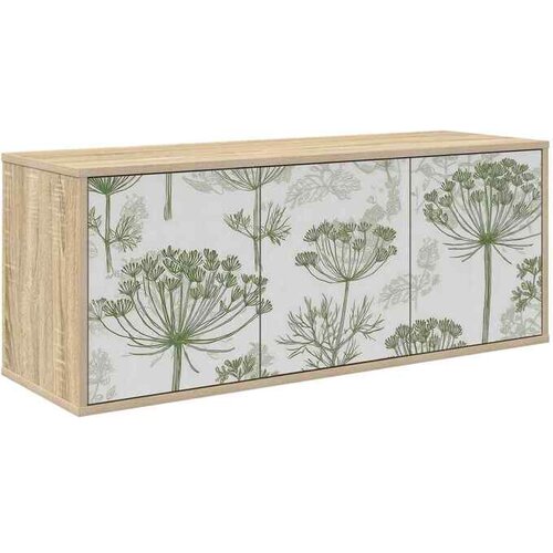 vidaXL TV ormar za montažu na zid GOTHA 102 x 33 x 40 cm Hrast sonoma - Hrast sonoma Zeleni uzorak drveta Cene