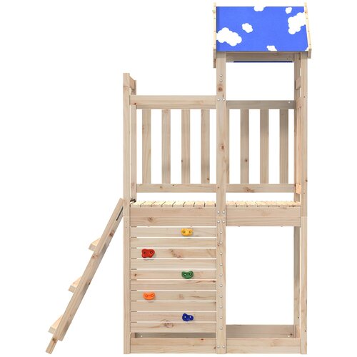  Igraći Toranj Smeđa 110,5 x 52,5 x 215cm Čvrsto borovo drvo Slike