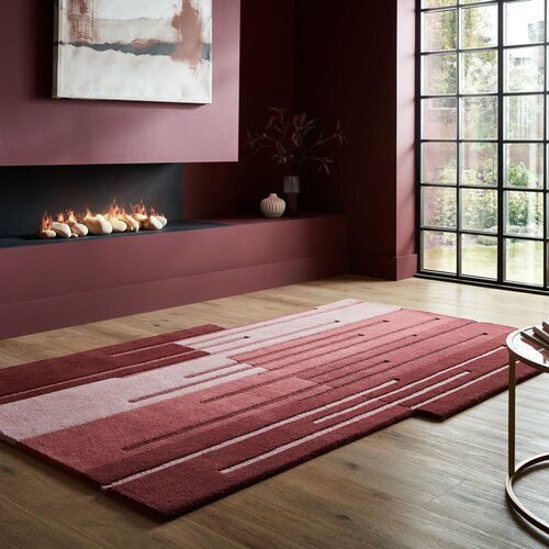 Flair Rugs Bordo rdeča ročno tkana volnena preproga 150x240 cm Split Ombre Shaped &amp;ndash; Slike
