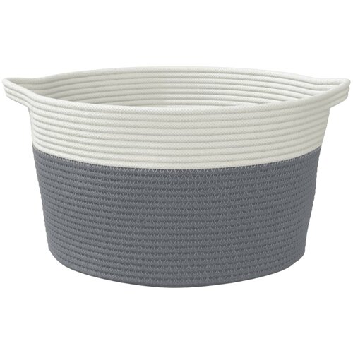  Ko&amp;scaron;ara za pohranu sivo-bijela &amp;Oslash; 40 x 25 cm pamučna Slike