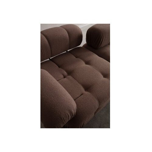 Atelier Del Sofa L1 O1 1R Pouffe Doblo Ugaona garnitura, 3 sjedala, Cappuccino Slike