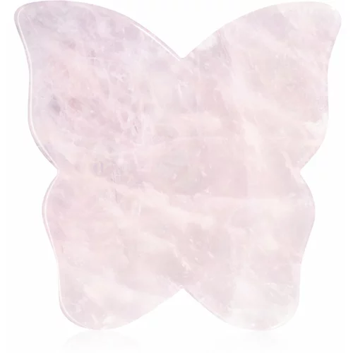 Crystallove Rose Quartz Butterfly Gua Sha pomagalo za masažu