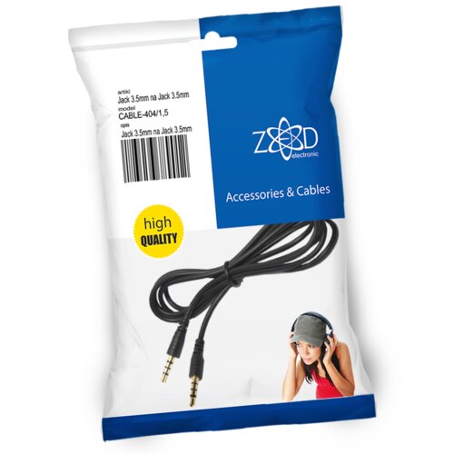 Zed Electronic Jack 3.5mm na Jack 3.5mm kabel, dužina 1.5 metara - CABLE-404/1,5 Cene