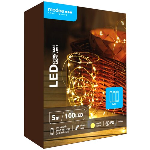MODEE Lighting ML-C1011 Lampice za jelku sa 100 toplo belih LED dioda,5m toplo bele, 3xAA Cene