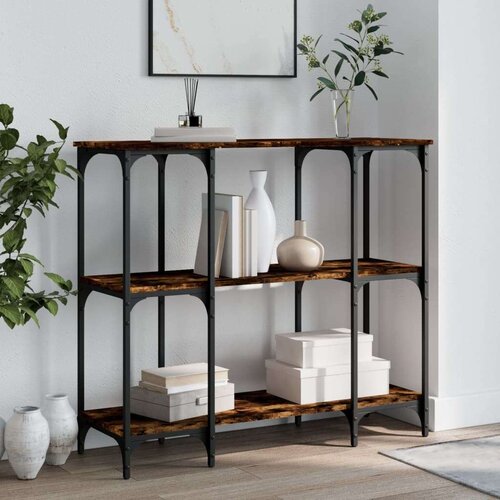  Konzolni stol boja hrasta 102x35x90 cm od konstruiranog drva Slike