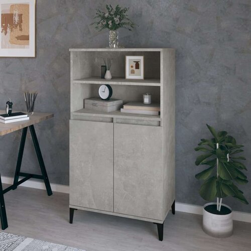  Visoka komoda siva betona 60x36x110 cm od konstruiranog drva Slike