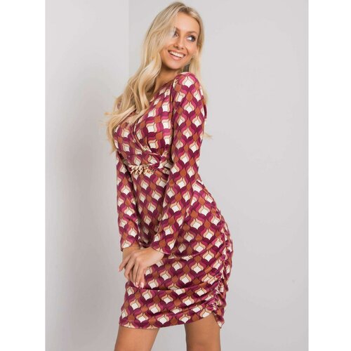 Fashion Hunters dusty pink fitted velor dress Slike