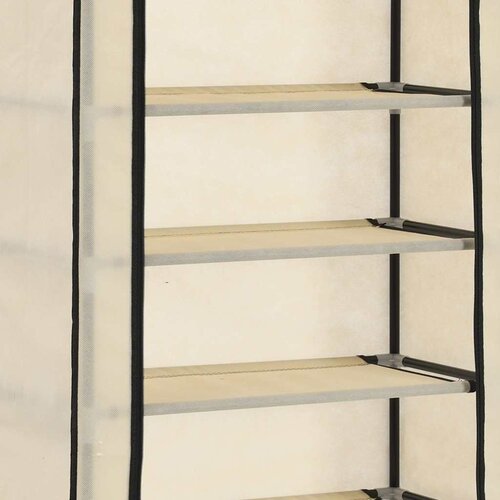  za cipele s pokrovom od tkanine 57 x 29 x 162 cm krem Slike