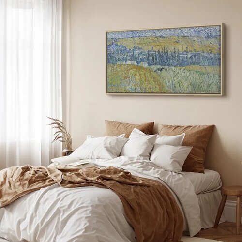  Slika - Vincent Van Gogh – Auvers in the Rain 120x60 U prirodnom drvenom okviru Cene