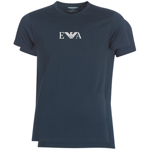 Emporio Armani Majice s kratkimi rokavi CC715-PACK DE 2 Modra Cene