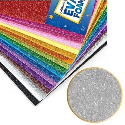  Samolepljiva  glitter eva pena tamno siva 10/1 milla Cene