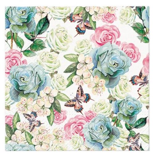  Decoupage salvete - Powder Garden - 1kom (tehnika salveta) KORIŠTENO Cijene