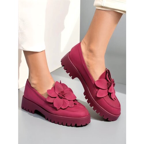 Resti Eco suede women&amp;#039;s loafers with Floverse flower Slike