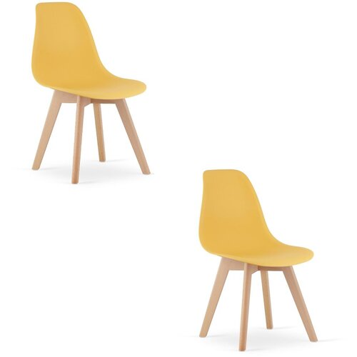  KITO stolica senf / prirodne noge x 2 Slike