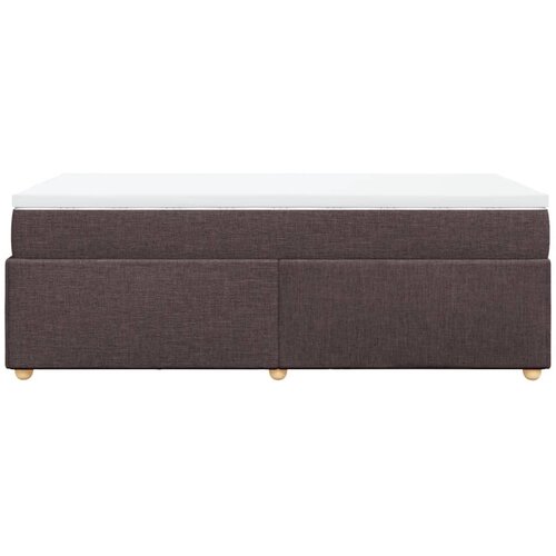  Krevet s oprugama i madracem tamnosmeđi 90 x 200 cm od tkanine Slike