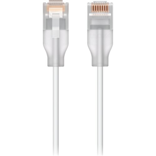 Ubiquiti UACC-Cable-Patch-EL-0.3M-W Nano-thin patch cable with 2.5 GbE support designed to show Etherlighting effects - UACC-CABLE-PATCH-EL-0.3M-W Cene