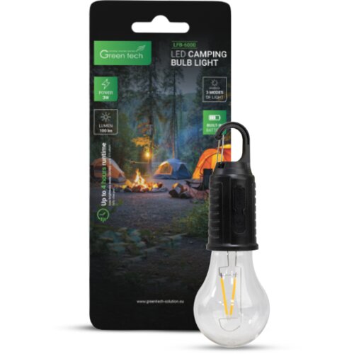  LED kamping žarulja Green Tech LFB-6000, 3W, 3000K, 100 lm, 8/1 Slike