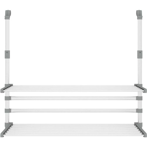  balkonsko stojalo za su&amp;scaron;enje perila 89x25x(60&amp;ndash;95) cm aluminij Slike
