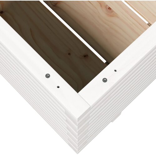  Vrtna sadilica bijela 90x60x49,5 cm od masivne borovine Slike