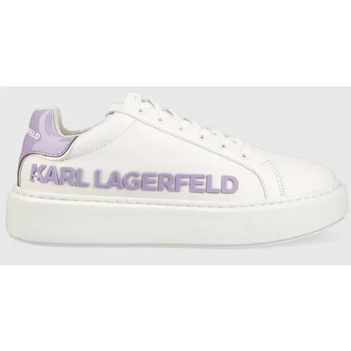Karl Lagerfeld Kožne tenisice KL62210 MAXI KUP boja: bijela