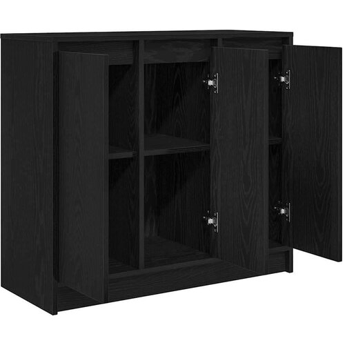 vidaXL Komoda crni hrast 85x34x76 cm konstruirano drvo Cene