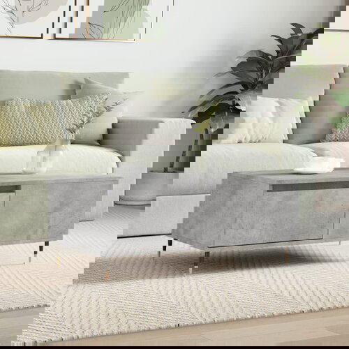 VidaXL Klubska mizica betonsko siva 90x50x36,5 cm inženirski les Slike
