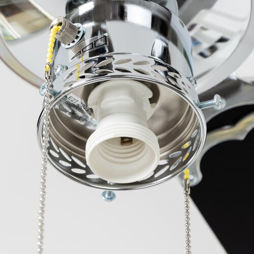  ZEVENTI - Plafonski ventilator NAVAGIO 1xE27/60W/230V crna/bela Slike