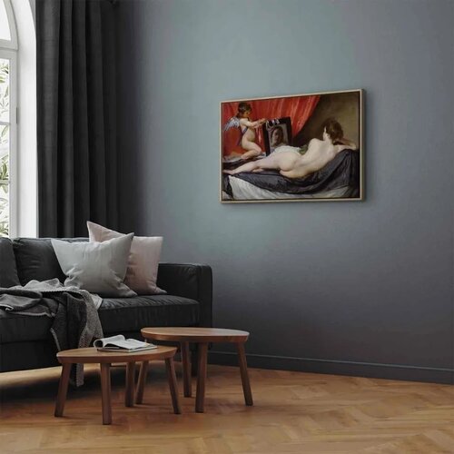 Slika - Diego Vel&amp;aacute;zquez &amp;ndash; The Rokeby Venus 90x60 U prirodnom drvenom okviru Slike