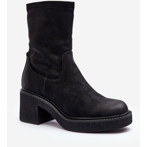 Kesi Women's boots with chunky heels black tozanna Cene