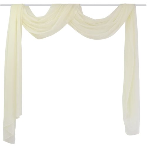 VidaXL prozina zavjesa od voala 140 x 600 cm krem Slike