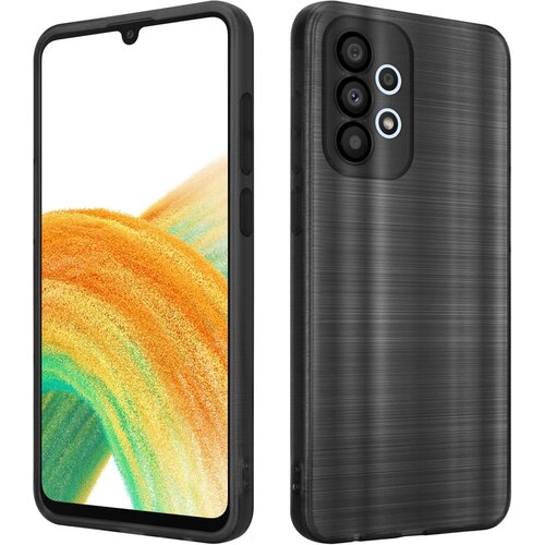  Ohišje, združljiv s Samsungom v krtačenem črnem - zaščitnem pokrovu, narejen iz fleksibilnega silikona TPU v brušenem dizajnu, (20603912) Cene