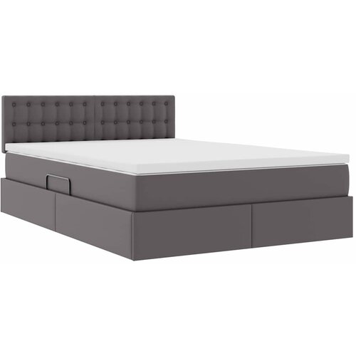  s prostorom za pohranu s LED-om Siva 140 x 200 cm Slike
