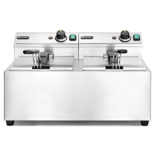 Hendi friteza profi line - 2 x 8 l, profi line, 16L, 230V/7000W, 605x460x(H)369mm Cene